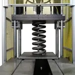 Custom designed machine for testing large springs