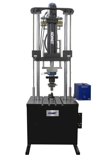 Axial Torsion Fatigue Testing System Axial Torsion Fatigue Material Testing System performing a test on a screw