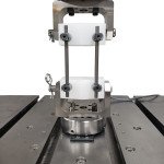 ASTM F1717 test set up on an axial torsion fatigue testing machine