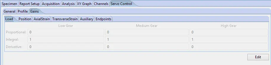 Servo Tab - Gains