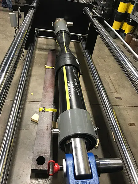 Pipe Connection Testing Frame ADMET Custom System for Large Plastic Pipe Testing Solutions